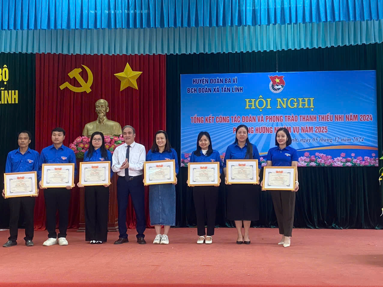 Hội nghị tổng kết công tác đoàn và phong trào thanh thiếu nhi năm 2024, phương hướng nhiệm vụ năm 2025 tại xã Tản Lĩnh